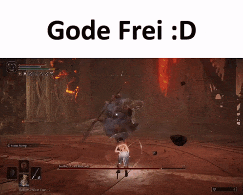 a screenshot of a video game with the words gode frei : d on the bottom