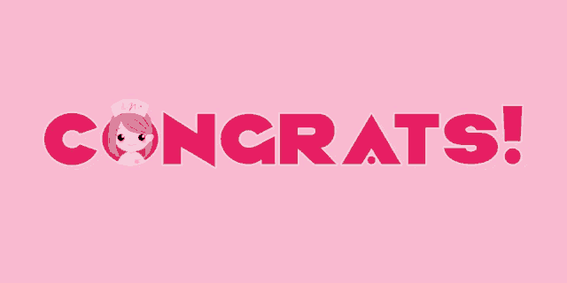 a pink congratulations sign with a nurse on it