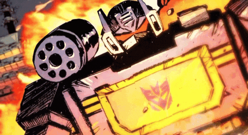 a cartoon drawing of a transformer with the number 0 on its head