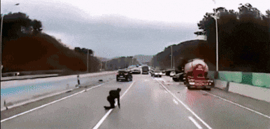 a tanker truck is driving down the highway