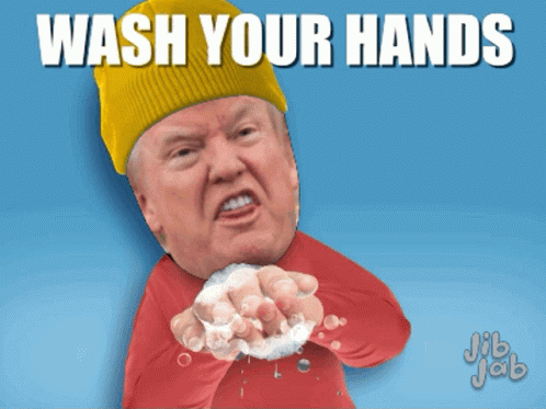 Wash Your Hands Trump Says GIF - Wash Your Hands Trump Says Trump GIFs