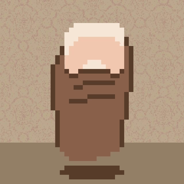 a pixel art drawing of a person 's finger with a white nail