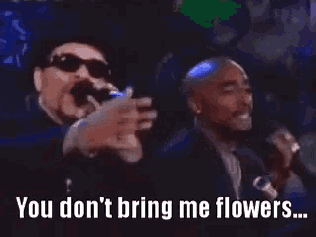 Ice T Tupac GIF - Ice T Tupac You Dont Bring Me Flowers Anymore GIFs