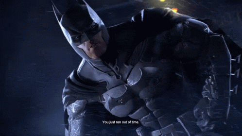 Batman You Just Ran Out Of Time GIF - Batman You Just Ran Out Of Time Arkham Origins GIFs