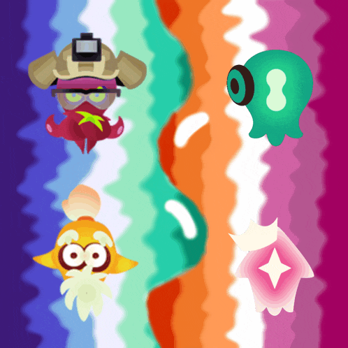 a drawing of a squid with a camera on it