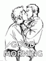 Good Morning Gay Couple GIF - Good Morning Gay Couple Kissing GIFs