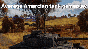 an average american tank gameplay is shown on a screen