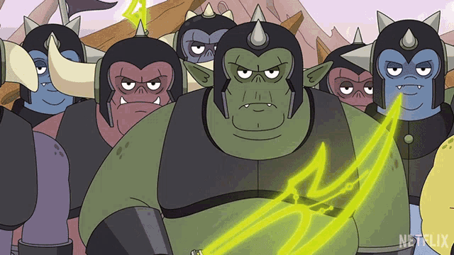 a group of cartoon characters with a netflix logo on the bottom right