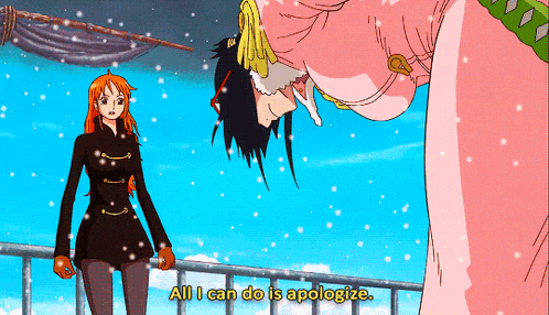 a cartoon shows a woman saying " all i can do is apologize "