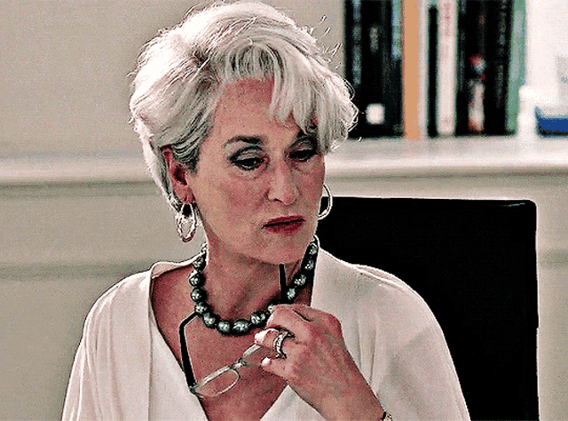The Devil Wears Prada Meryl Streep GIF - The Devil Wears Prada Meryl Streep White Hair GIFs