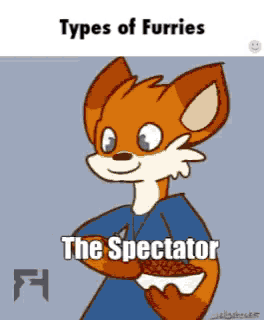 a cartoon of a furry holding a bowl of cereal with the caption " the spectator "