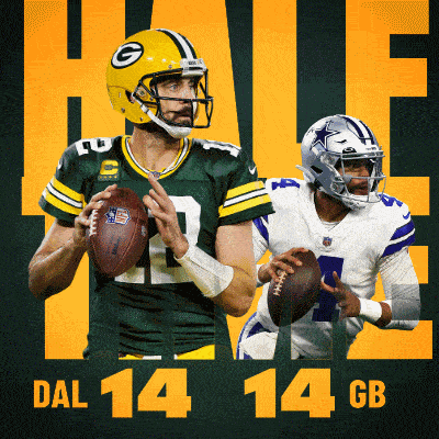 a green bay packers and dallas cowboys advertisement
