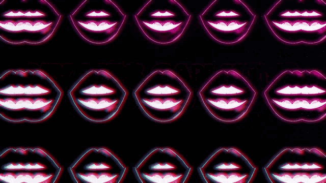 a seamless pattern of pink lips with the words my lips can keep a secret