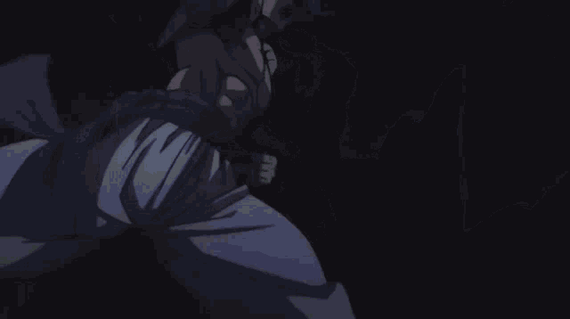 a person is flying through the air with a light coming out of their chest