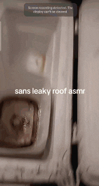 sans leaky roof asmr is displayed on the screen
