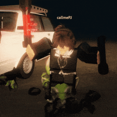 a video game character with the name callmepj on the bottom