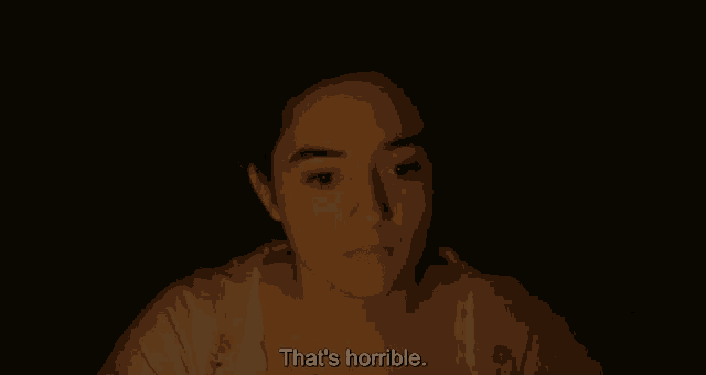 a woman in a white shirt says that 's horrible