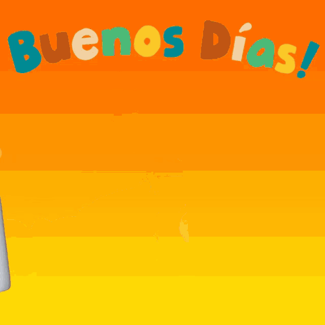 a person is holding a mug that says buenos dias on the top
