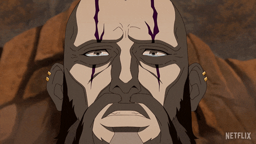 a close up of a man 's face with a netflix logo on the bottom