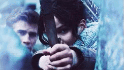 Katniss & Gale Hunting GIF - Arrow Bowarrow Bowandarrow GIFs