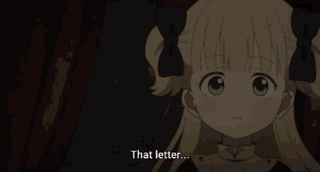 a girl with blonde hair and purple eyes says what did you write in it