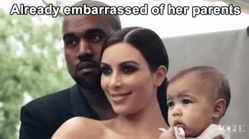 Already Embarrassed Of Her Parents GIF