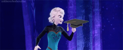 Frozen Graduation GIF - Graduation Hat Toss Elsa GIFs