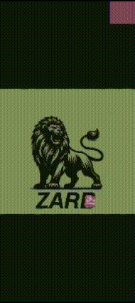 a black and white image of a lion with the word zare on it