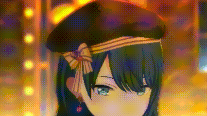 a close up of a girl wearing a hat with a bow on her head .