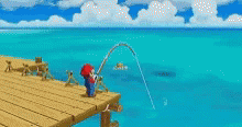 Mario Fishing GIF - Mario Fishing Fail GIFs