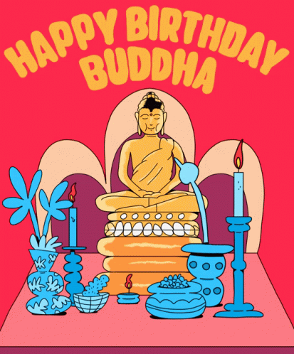 Happy Birthday Buddha Budda GIF - Happy Birthday Buddha Budda बुद्धजयन्ती GIFs