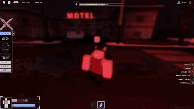 a screenshot of a video game with the word motel in the corner