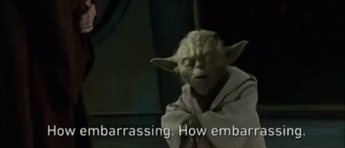 How Embrassing Yoda GIF - How Embrassing Yoda Yoda Embrassing GIFs