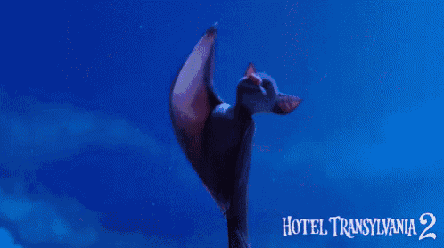 a poster for hotel transylvania 2 shows a vampire flying over a child