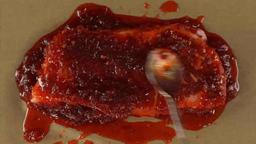 Spreading The Chilling Jam Guga Foods GIF - Spreading The Chilling Jam Guga Foods Covered With Chilli Jam GIFs