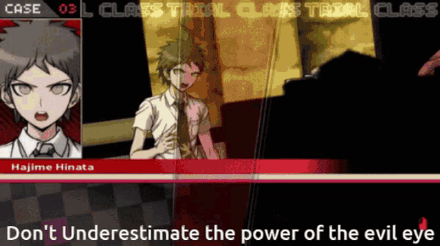 a screenshot of a video game with the words " do n't underestimate the power of the evil eye " at the top