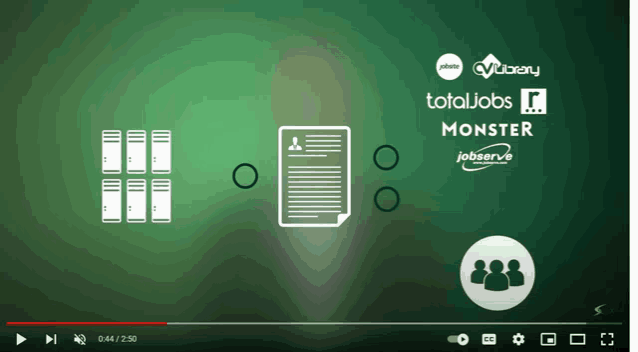 a video that says totaljobs monster jobserve and others on it