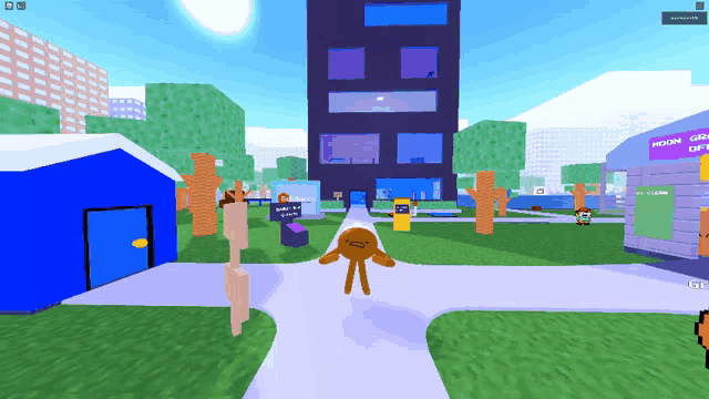 a screenshot of a video game shows a building that says prison life 2