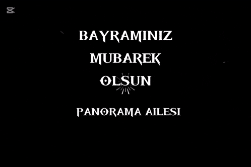 a black and white background with the words bayraminiz mubarek olsun