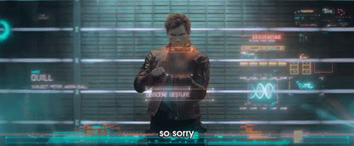 Oops GIF - Guardians Of The Galaxy Flip Off Sorry GIFs