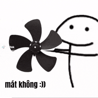 a stick figure is holding a sword in front of a fan with a smiley face on it .