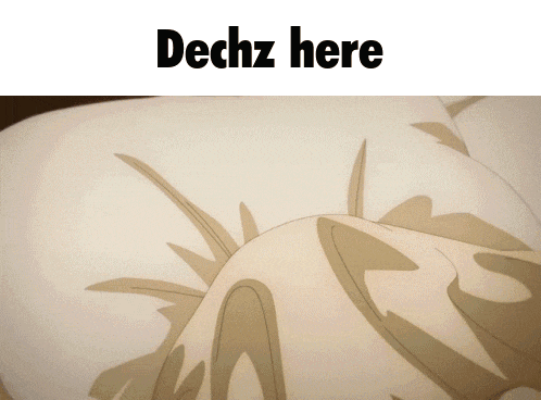 a picture of a person laying on a bed with the words dechz here above them