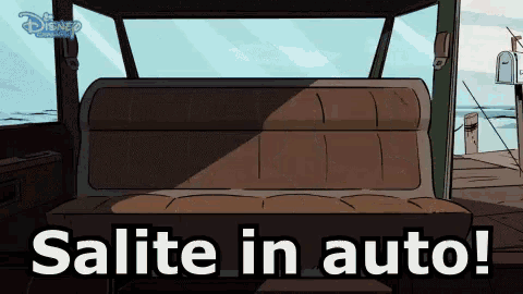a cartoon of a car with the words salute in auto written on it