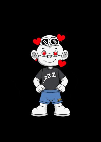 a cartoon character wearing a shirt that says zzz on it