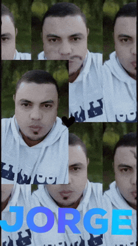 a collage of images of a man with the name jorge