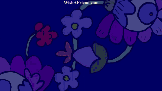 a greeting card that says happy anniver with flowers on it