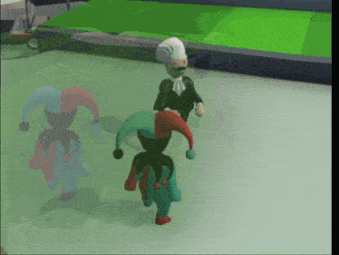 a cartoon character with a chef 's hat and a jester 's hat