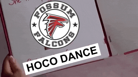 a person is holding a pizza box with the logo for the falcons on it
