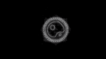 a black and white drawing of a heart with bubbles coming out of it on a black background .