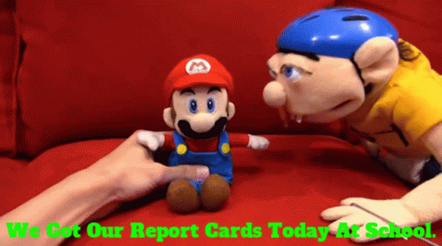 Sml Jeffy GIF - Sml Jeffy We Got Our Report Cards Today At School GIFs